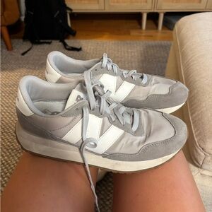 New Balance Gray and White Women's Athletic Shoes